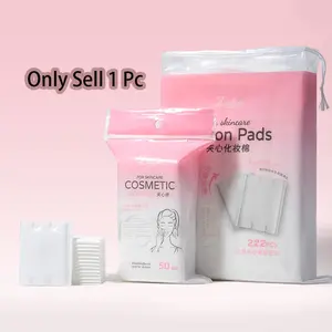 Cotton Pads, Facial Lip & Eye Daily Cleansing Makeup Remover Pads, Makeup Wipes, Handy 100% Cotton Effective Cosmetic Cotton Squares,Hypoallergenic, Lint-Free, Face Cleaning, Makeup Removal(50 pads/222 pads)