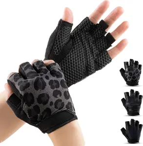 Workout Gloves (Padded) for Men & Women - Fingerless Gym Gloves for Weight Lifting,  - Full Palm Protection