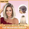 VSIGN Women's 13x6 HD Pre-Cut Lace Front Wig, 12in Ombre Ash Blonde Mixed Brown & Gray Purple Dark Root Short Bob, Scandi Low Dens. Glueless Frontal Wig, Premium Futura Heat-Resistant Fiber, Beginner-Friendly for Daily & Party Use,sohochic