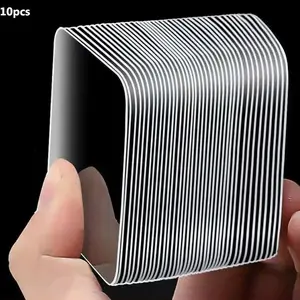 Portable Double Sided Rectangle Tape, 10pcs High Viscosity Adhesive Tape, Multifunctional Sticky Tape for Home & Office
