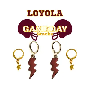 Loyola Chicago Classic Gameday Earring Stack For Ramblers Game Day