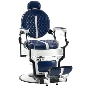BarberPub Vintage Barber Chair, Hydraulic Reclining Salon Beauty Equipment 8739