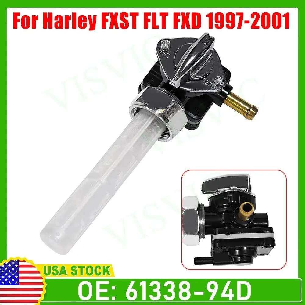 Motorcycle Fuel Valve Petcock for Harley FLST FXST FLT FXD 1995-2001 1340Cc