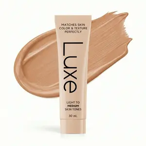 New Luxe Color Changing Foundation for Women – Instantly Adapts to Your Skin Tone – Buildable Light-to-Medium, Medium Dark-to-Dark, Coverage – 12-Hour Wear – Natural Dewy Finish