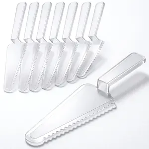 6 count Disposable Plastic Cake  Cake Pie Server  Slicer Pizza Pastry Slicer for Kitchen Wedding Buffet