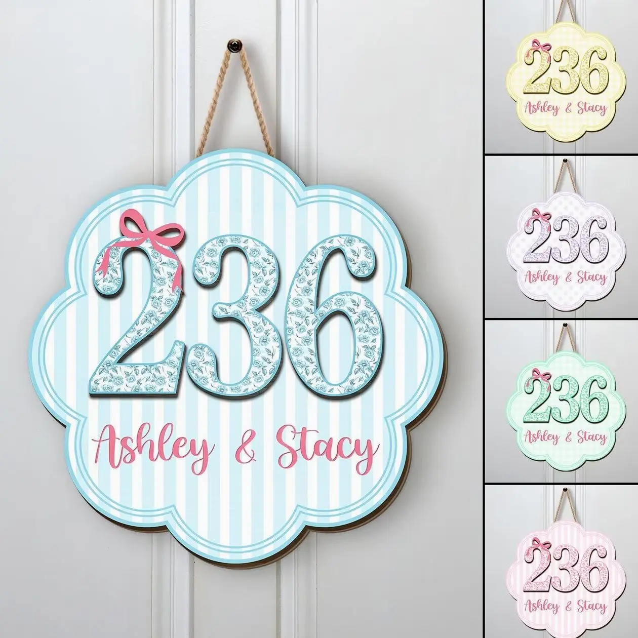 5 Styles Chinoiserie Dorm Room Door Sign 2 Layers : College Decor