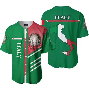 Italy Flag Repubblica Italiana Baseball Jersey