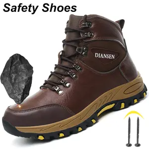 New Safety Boots Men Work Indestructible Shoes Sneakers Steel Toe shoes Protective Boots Anti-smash Anti-puncture Roofing Shoes
