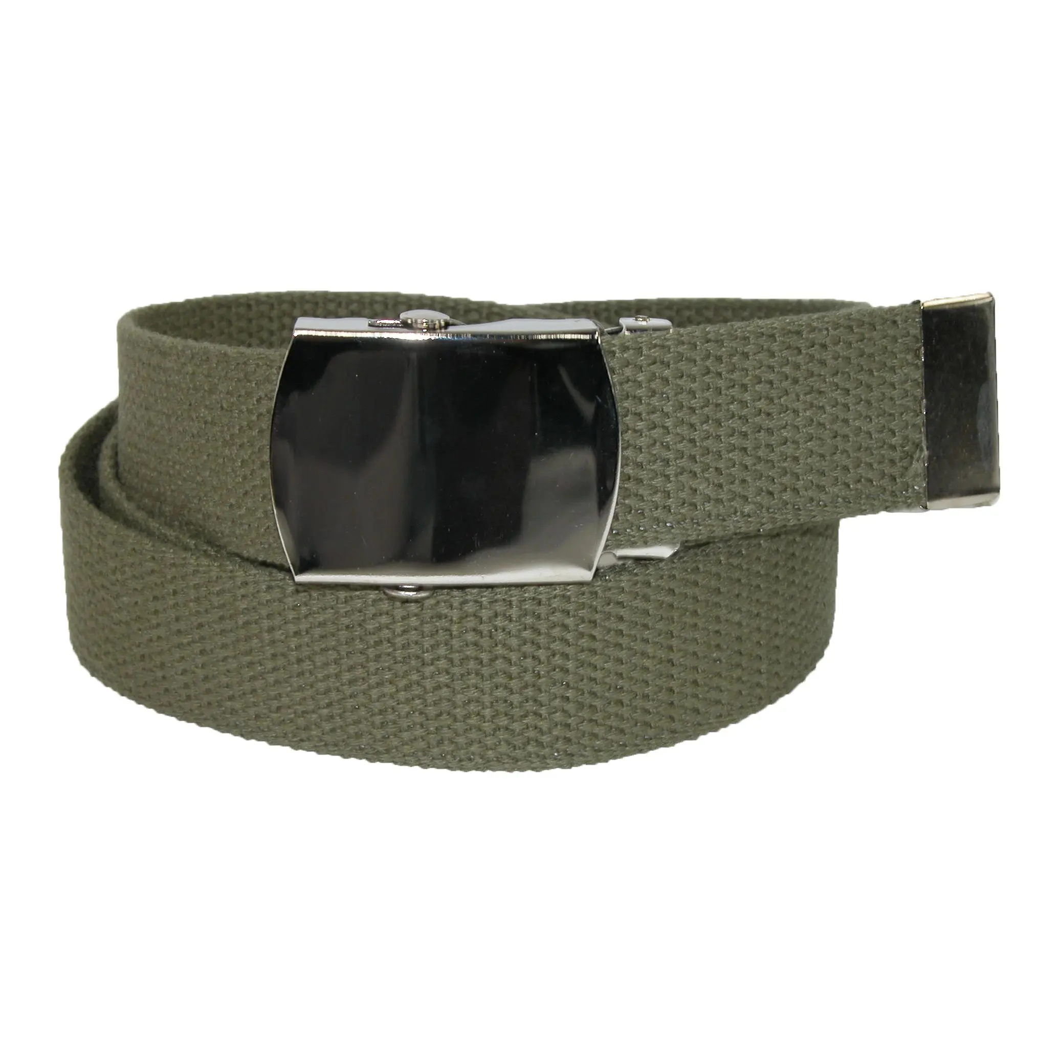 CTM Big & Tall Cotton Adjustable Belt with Nickel Buckle, Removable Buckle Belts