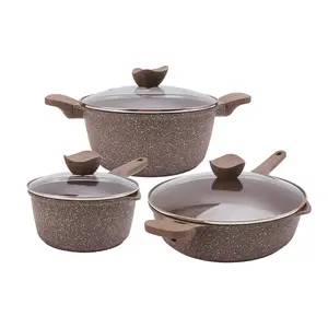 Country Kitchen Non-Stick Cast Aluminum Cookware Set - Durable Kitchen Cookware for Everyday Cooking