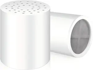 2-Pack 20-Stage Shower Filter Universal Replacement Cartridges - Suitable for Hard Water Purifiers, Removes Chlorine, Heavy Metals, Iron, Other Sediments, Softens Water, Improves  and Hair