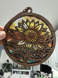Sunflower Suncatcher (NEW VERSION) for Sunny Window