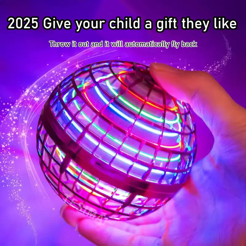 Flying Orb Ball Toy, Unisex Interstellar Spinning Space Toy - 2026 Popular Dual Hovering Modes, Dynamic Galaxy Lights, Drone-Style Flight Tracks, 40 Minutes Runtime, 8cm Long for Outdoor Activities