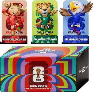 Official FIFA World Cup 2026 Mascot Figurines Set of 3 – Clutch, Maple & Zayu Collectible Soccer Figures, Licensed Model Display Toys with Case, 6cm / 9cm, Gift for Sports Fans & Collectors