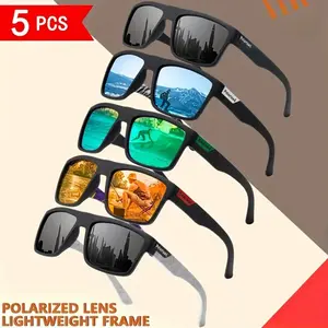 Unisex European-Inspired Large-Frame Polarized UV-Protective Summer Sports Sunglasses - Windproof Sports Outdoor Eyewear for Cycling, Driving, Outdoor Activities, Sports Outdoor Sunglasses