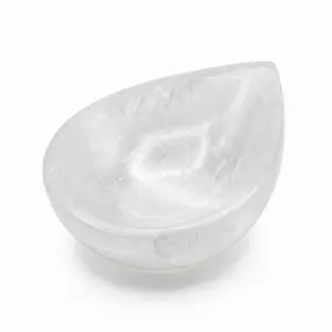 Selenite Drop Bowl 4 Inch — Crystal Charging &amp; Altar Cleansing Dish