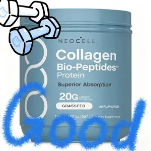 NeoCell Collagen Bio-Peptides Protein Powder, Grass Fed Unflavored, 20g Collagen Per Serving 20 oz (567g)