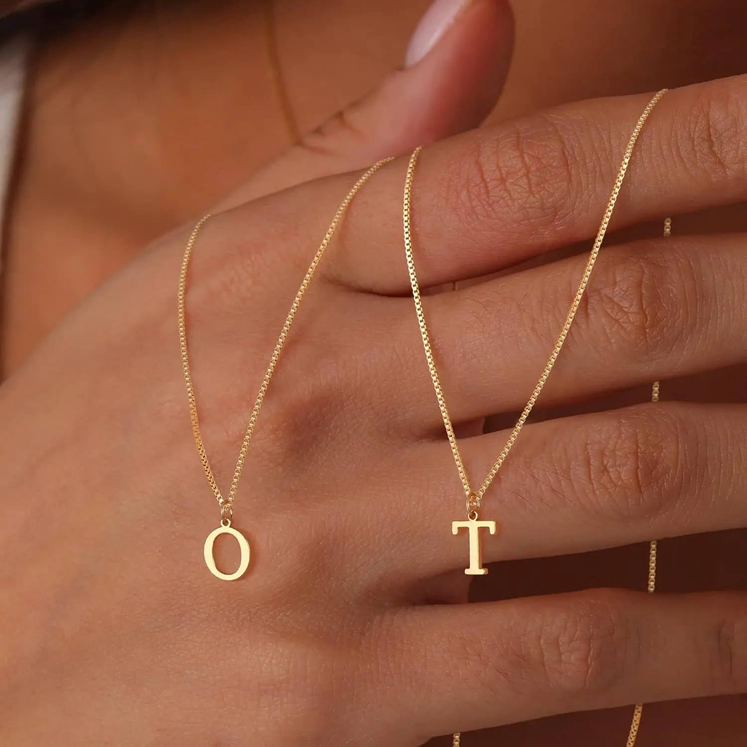 CHESKY Initial Necklaces for Women Dainty Letter Necklaces Tiny A-Z Pendant Choker Necklaces Trendy Cute Personalized Chains