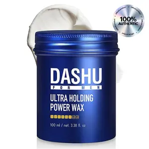 DASHU Ultra Holding Power Men Hair Wax Strong Hold - Official Product Long Lasting & Easy to Wash Edge Control Hair Styling Wax (3.38 fl oz)