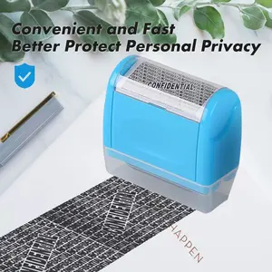 Identity Security Roller Stamp, Wide Roll Identity Theft Prevention Safe Hidden ID Code Rubber Stamp, Perfect for Privacy Protection