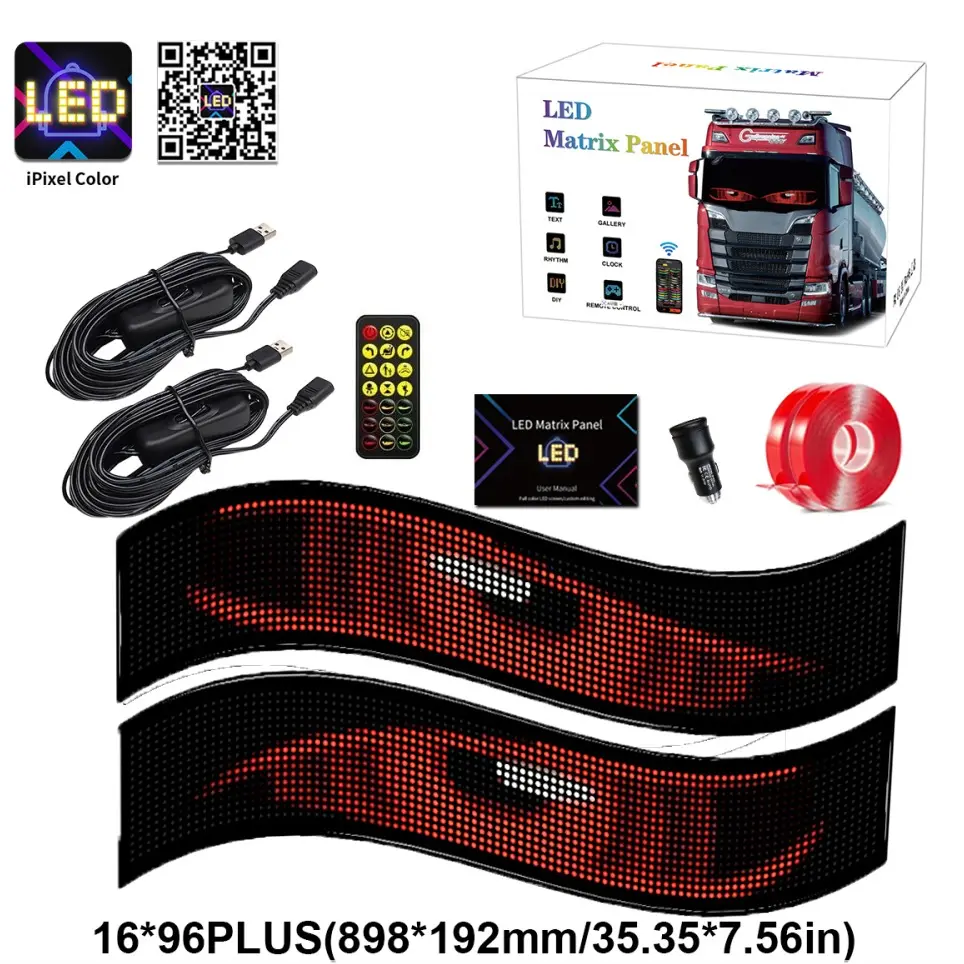 2pcs 35.4''x7.6''-Flexible Heavy Truck