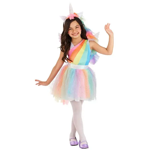 Girl's Rainbow Unicorn Costume Dress