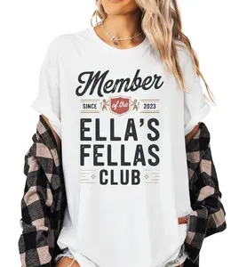 [Sale up to 50%] [Free Ship] Ella's Fellas Club Shirt, Vintage Music Fan Tee