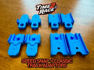 Speed Snap Track Adapters - Hot Wheels-Compatible Track Builder (8-Pack) Male & Female