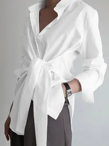 Button Down Tied Long Shirt Button Down Tied Long Shirt