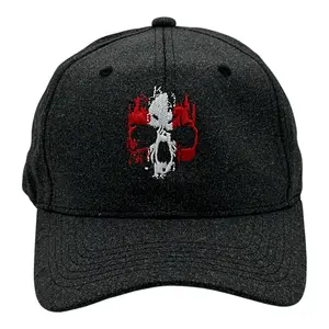 Grunge Striped Skull Hat Funny Awsome Cool Skeleton Graphic Novelty Cap Funny Hats Funny Sarcastic  Novelty Caps for Men Black - Standard