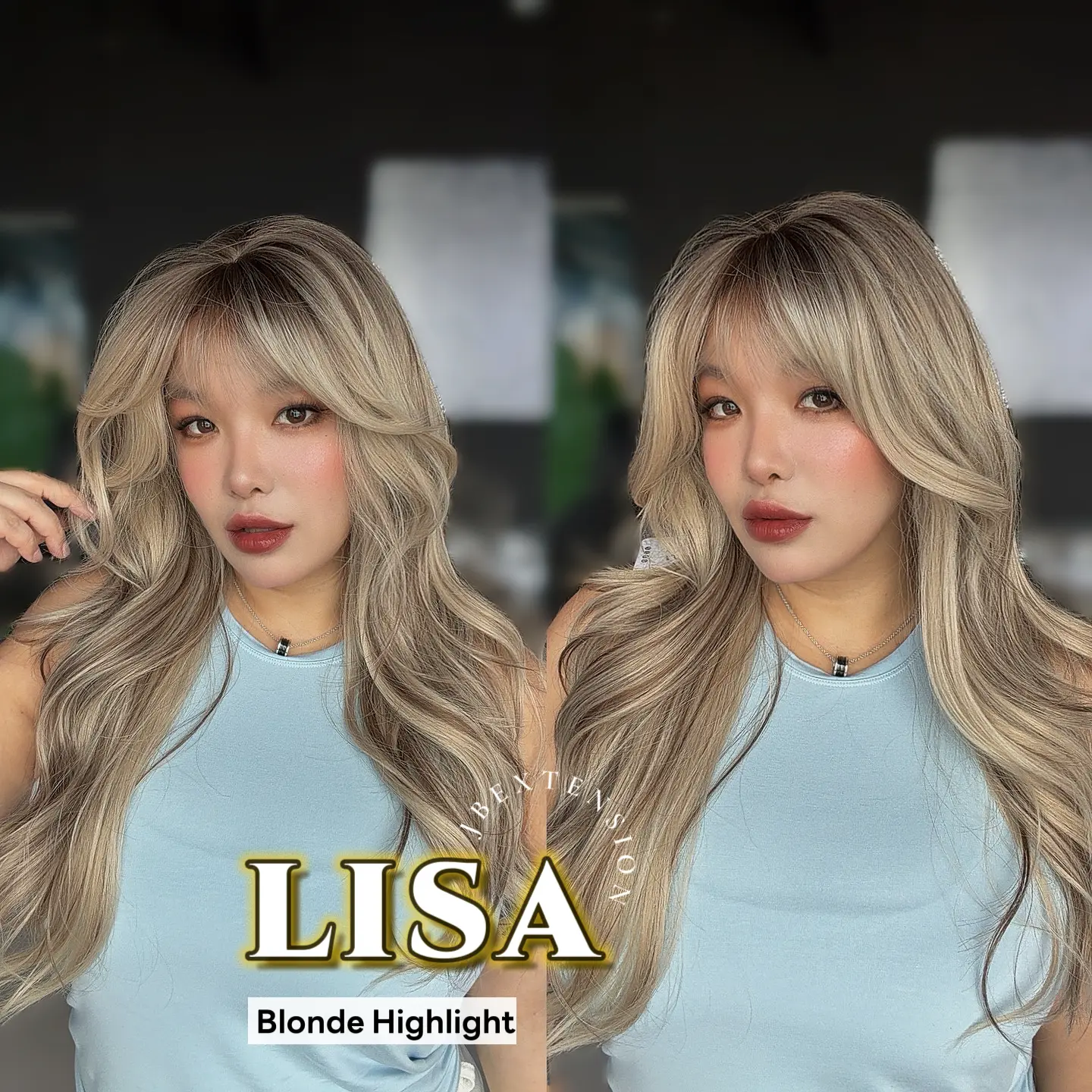 JBEXTENSION 26 Inches Scalpiana Long Curly Mix Blonde 3.5X4 Hard Silky Top Natural Scalp Effect Wig with Bangs LISA