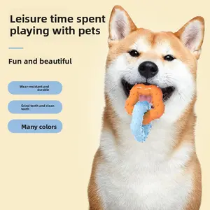 Unique Flower-Shaped Dog Chew Toy - Durable Rubber Teething Bone for Aggressive Chewers, Stress Relief & Boredom Buster, Safe Non-Toxic Puppy Gift, Tough Fetch Toy for Small to Medium Breeds surprise harness Interactive Bungee