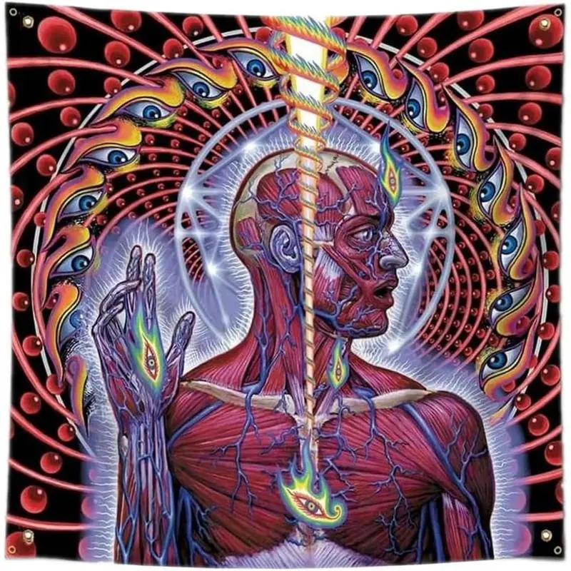 Tool Lateralus Banner Huge Poster Tapestry Flag Album Cover Art 4x4 Ft for Room Wall Garage Man Cave Outdoor/Indoor Decor Decoration Items Cotton bedroom decor tapestry chill room accessories