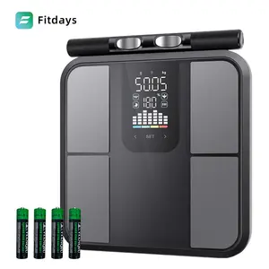 Fitdays Body Weight Scale, Advanced Eight Electrode Body Fat Scale, Up to 58 Body Indicators, Support Offline Measurement, Smart Bathroom Scale, Body Composition Monitor, with BMI, BMR, Fitness Tracking, Dual-frequency BIA technology (20 kHz + 100 kHz)