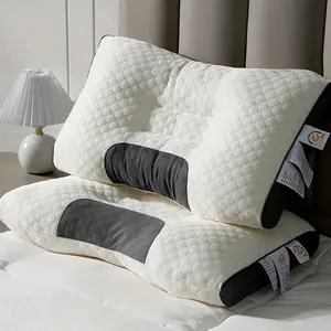 1PC Knitted Cervical Support Pillow, SP Protection, Massage Sleep Pillow Core, Moisture-Wicking Breathable Bedding, Decorative Pillow for Bedroom & Living Roo