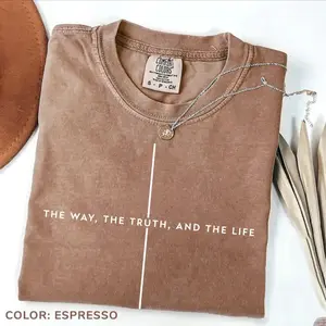 Comfort Colors John 14 6 Shirt, Yeshua Jesus is King Merch T-Shirt, The Way the Truth the Life, Jesus, Mens Christian Tshirt, Faith Over Fear Tee - TrendWear USA