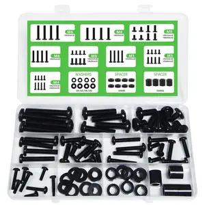 Universal TV Mounting Hardware Screw Kit Set with Box - M4 M5 M6 M8 Screws and Washers Spacers, Suitable for  Brand televisions/Monitors