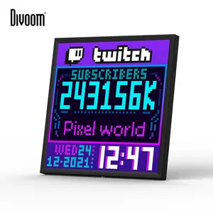 Divoom Pixoo-64 Smart Pixel Display - Live Follower Counter & Digital Frame for Gaming Room Decor