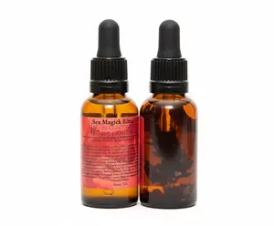 Sex Magick Ritual Oil Glass Bottle Warm Amber Non-Burning for Desire Attraction Passion Charisma Sacred Union & Creative Current