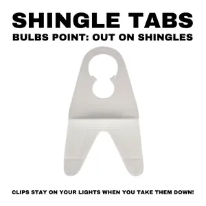 Flexible Shingle Tabs for Hanging C7 and C9 Christmas Lights on Your Roof