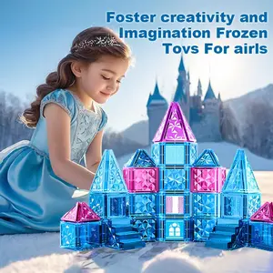 Diamond Magnetic Building Blocks - Princess Toys for 3-8 Year Old Girls & Boys - 3 4 5 6 Year Old Girl Birthday Xmas Present Preschool K12 Classroom Decor Classroom Must Haves School Supplies