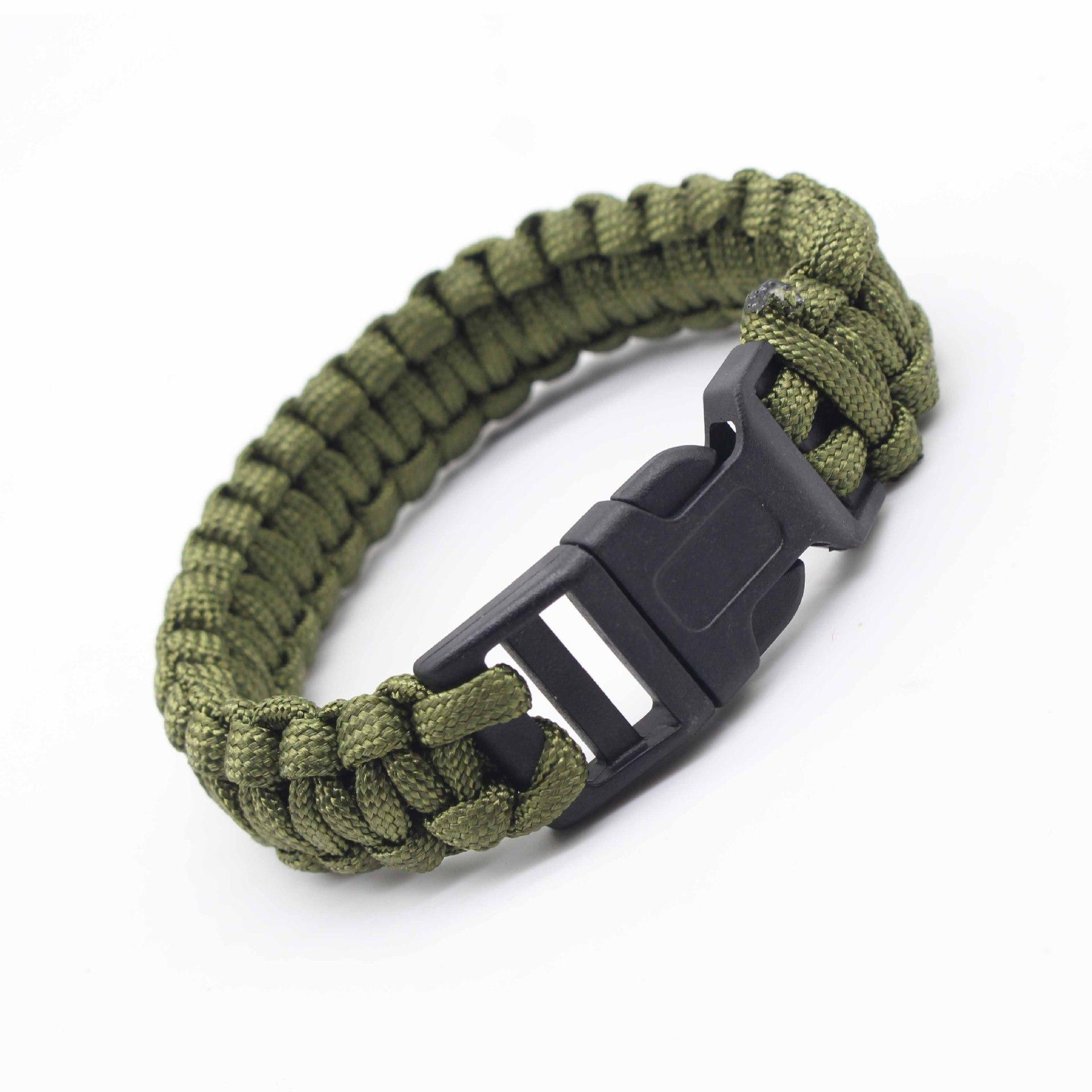 Outdoor Paracord 23cm Adjustable Cobra Weave Camping Multi-function Emergency Plaited Escape Survival Bracelet Climbing Tool