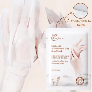 Beautyturess 7/14 Sheets Goat Milk Niacinamide Silky Moisturizing Hand Mask | Hydrates & Softens Hands | Suitable for All Skin Types | Great Gift for Mom or Holidays