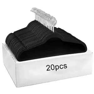 Non-Slip Velvet Suit Hangers Pack of 20, Lightweight & Durable, 360° Rotatable Design, Ideal for Maximizing Wardrobe Space, Space Saving Hanger