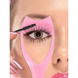 Three-In-One Mascara Applicator, Mascara Protection Tool, Eyelash Auxiliary Device, 1pcsreusable Makeup Assistant, Auxiliary Device Suitable For Beginners To Perfectly Apply Eyelashes And Eyeliner, To Create Naturally Non-Caking Eyelashes, Mascara Shield