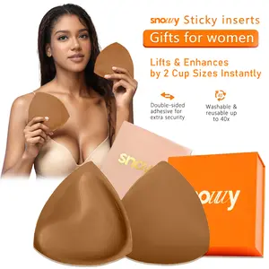 Snouuy sticky inserts - Instant Boost Double-Sided Adhesive Bra Cup for Women, Womenswear, Washable & Reusable, Outfit Enhancer, Clothing Push-Up Ultra Boost Inserts for Women,sticky push up pads,adhesive bra,double sided sticky lift pads, inserts,Bra Cup