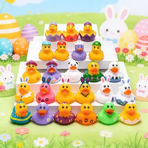 20-Piece Colorful Easter Rubber Duck Set | Random Surprise Bath Toys, Bath Time, Perfect Kids Easter Gift & Basket Stuffers, party favors for kids, Baby Shower