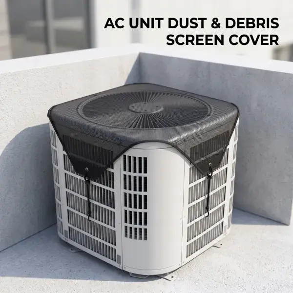 Central Air Conditioning Condenser Top Cover - 28x28/36x36" Standard Size, Windproof Breathable Mesh, Debris Guard for Household AC Units, Blocks Fallen Leaves & Dust, Universal Compatibility all-season use design dustproof
