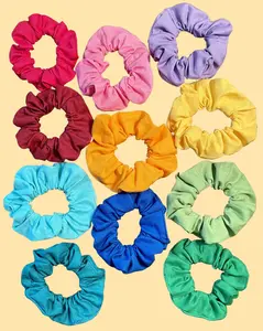 Vibrant Handmade Mini Scrunchies | Solid-Colored Hair Accessories for Fun Styles
