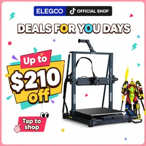 ELEGOO Neptune 4 Max 3D Printer - 500mm/s Fast Printing Speed, 300°C High-Temp Nozzle, Auto Leveling, Direct Drive Extruder, 420x420x480mm Large Build Volume, No WiFi, No LAN, TPU Compatible (Computers & Office 3D Printing Supplies)